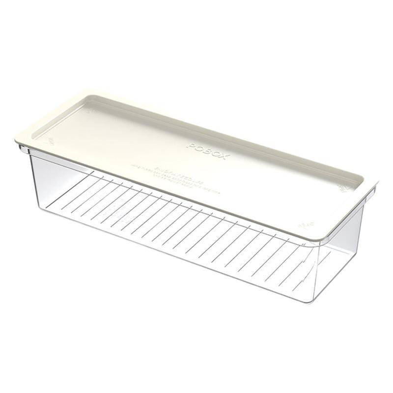 クロスボーダーの乾物の麺の収納箱はマイクロ波の長い形の透明な密封箱の台所の香菜のネギの冷蔵庫の新鮮な箱ができます。|undefined