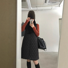 秋冬上新【single well】意法羊毛绗棉背心裙百搭保暖无袖中长裙