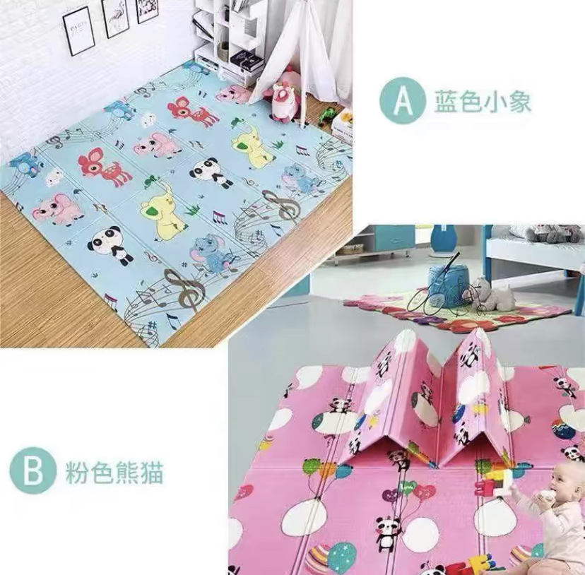 Almohadilla para gatear para bebé XPE plegable y engrosado para el hogar del bebé Almohadilla para gatear para la sala de estar Alfombrilla de espuma para niños insípida