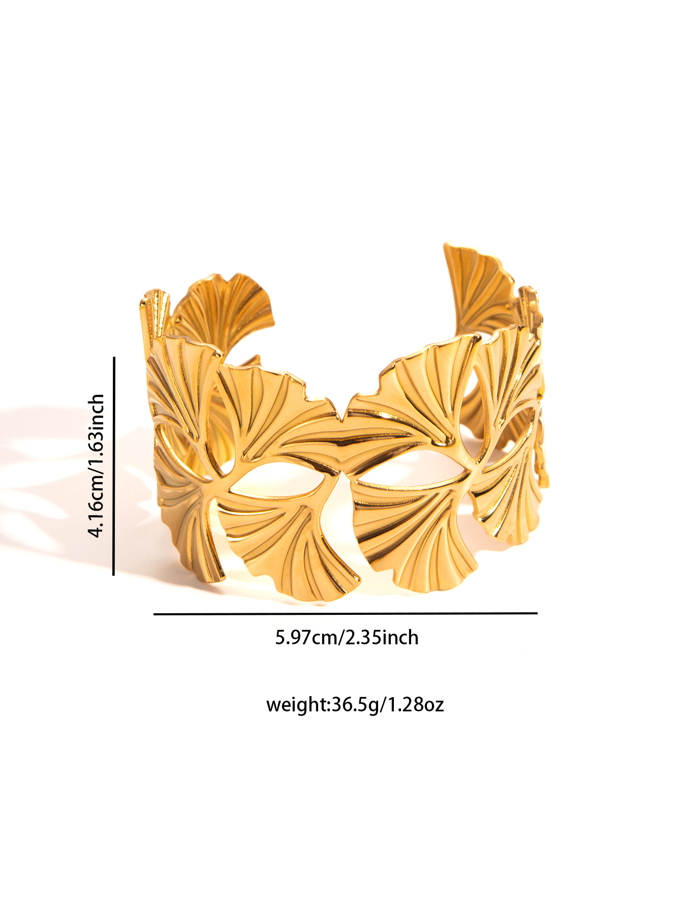 29g Weight 18K Gold Plated Plating Material Bangle Classification Titanium Steel Chain Material 1 Piece Quantity Casual, Party, Street Occasion Titanium Steel Material Flower, Butterfly Pattern All Seasons Season Women's Gender Plating Design IG Style Style Gold Color IG Style Flower Butterfly Titanium Steel 18K Gold Plated Bangle In Bulk 9