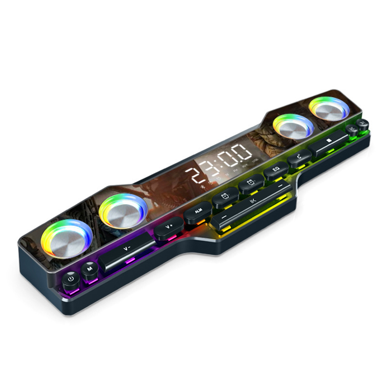 V18カラフルなキーボードスピーカー家庭用デスクトップコンピュータ音響ゲームledカラフルなランプ電気競争bluetoothスピーカースポット|undefined