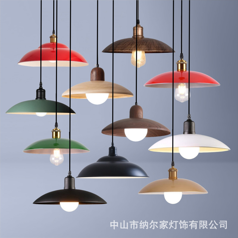 Wholesale Chandelier Hong Kong Style Industrial Style Nordic Office Hotel Restaurant Barber Shop Creative Personalized Lampshade