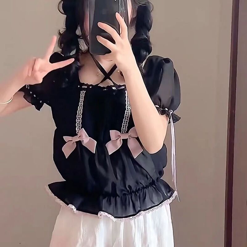 (エプロンなし)リトルウィッチロリータデザインロリータドレス小花スカート甘いソフトガール|undefined