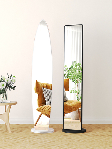 Mirror rotation wholesale, movable floor mirror for living room, front door, female bedroom, integrated hanger for full-body dressing test