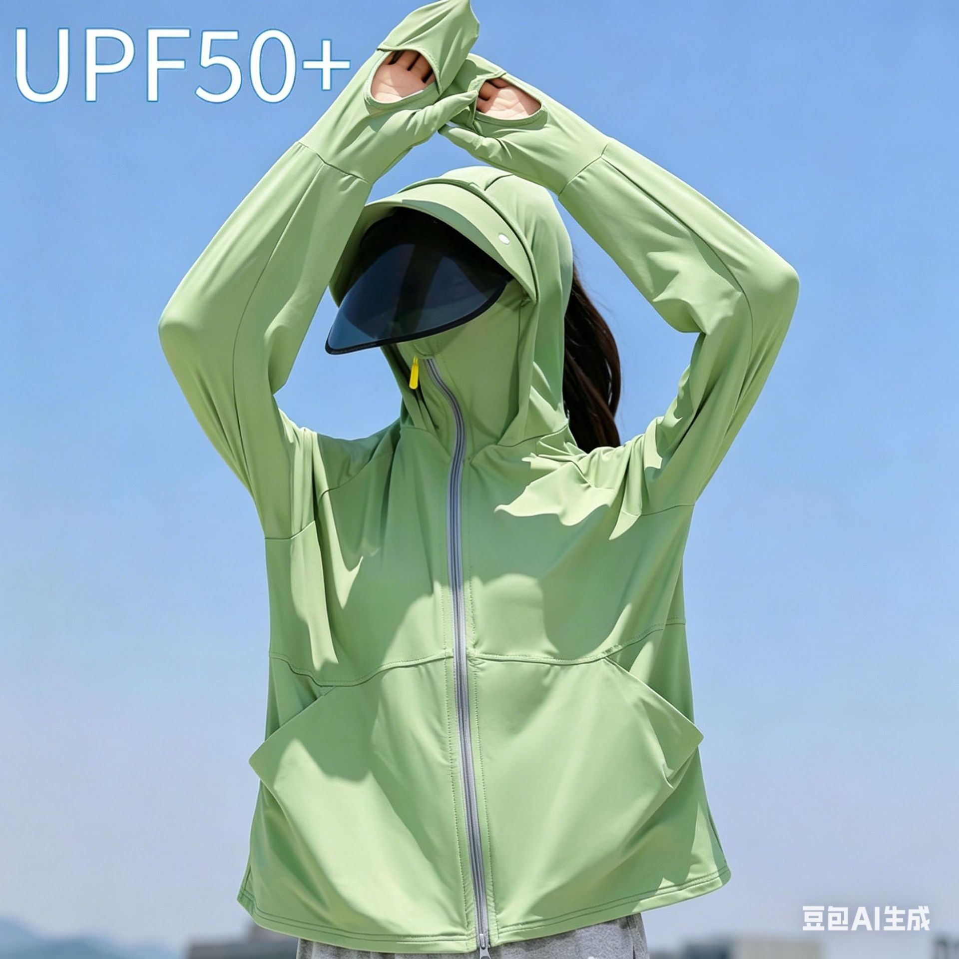 UPF50+ Sun Protection Clothing for Women, Summer 2026 New Model, UV Protection, Ice Silk, Plus Size, Breathable and Thin for Cycling