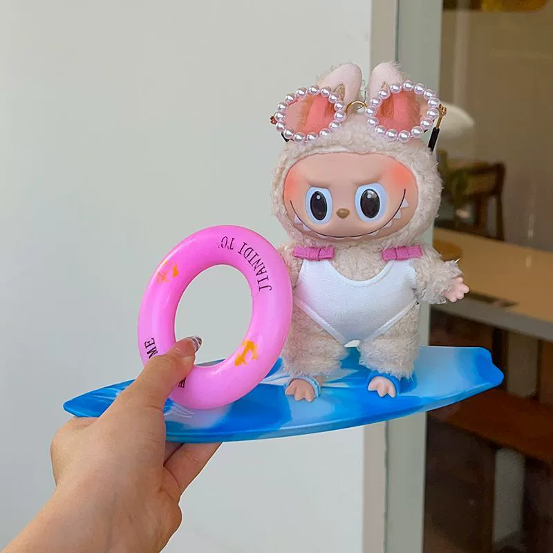 Детская одежда Labubu, костюм для серфинга, купальник, милая кукла, одежда для куклы, платье 17 см, универсальное для первого, второго и третьего поколения