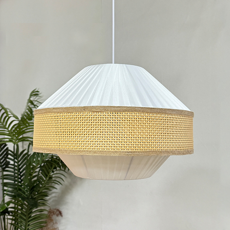 Sala de estar simple y creativa moderna Hotpot tienda de lámparas de tela personales hotel de estilo japonés restaurante lámpara de cama