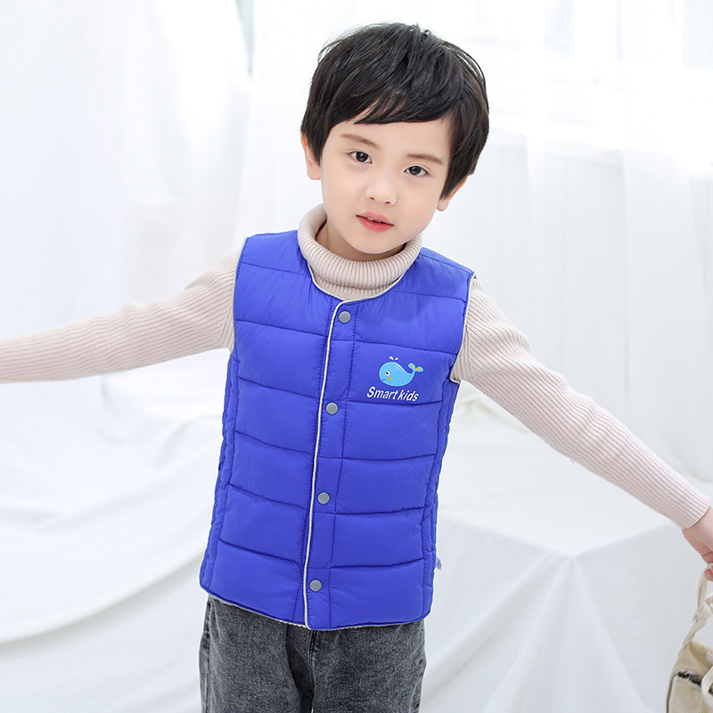 Chaleco de algodón para niños Chaleco de algodón ligero para niños Chaleco cálido para niñas Chaleco de bebé medio y grande niños Otoño e Invierno ropa exterior