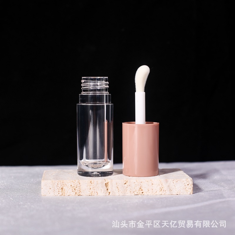 En stock envío gratuito 6ml de gran capacidad de brillo de labios sub-botella labio esmalte tubo vacío gran cepillo cabeza corrector tubo redondo material de embalaje cosmético