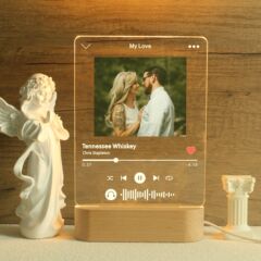 音楽写真spotifyカップルソングボードバレンタインデーギフトetsy新しいナイトライト男性と女性の友人のため