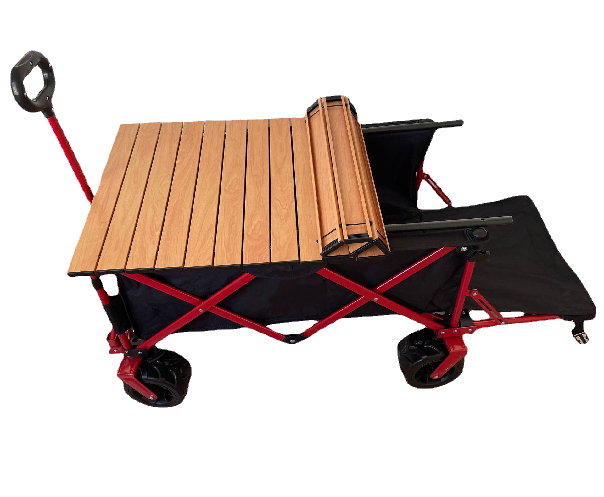 折叠小桌板户外野营工具车铝合金材质木纹桌板青岛鸿润发