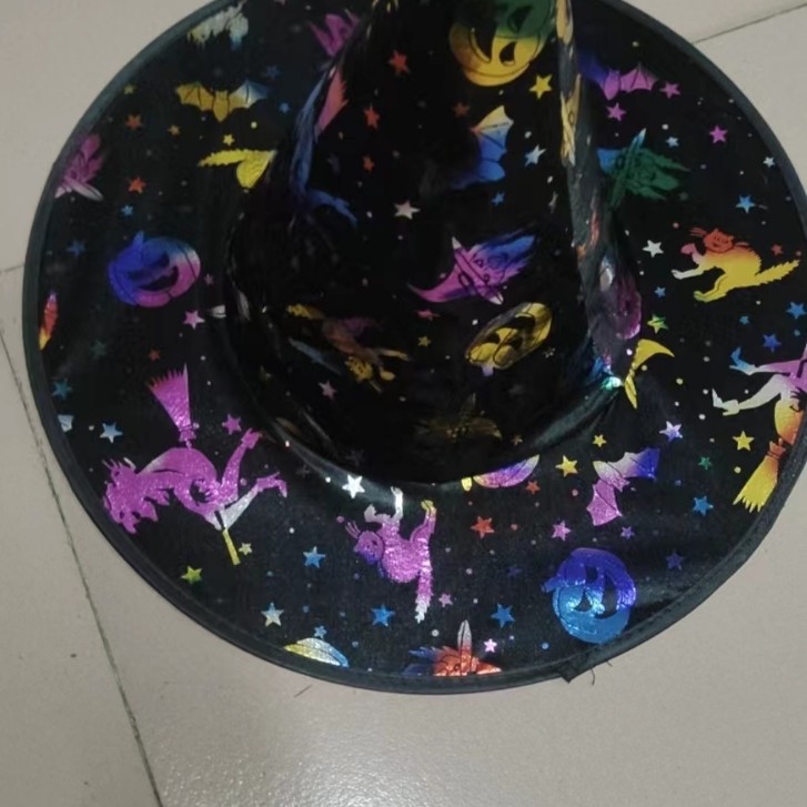 Halloween sombrero negro Oxford paño bruja sombrero accesorios de disfraces de maquillaje Harry Potter bruja sombrero