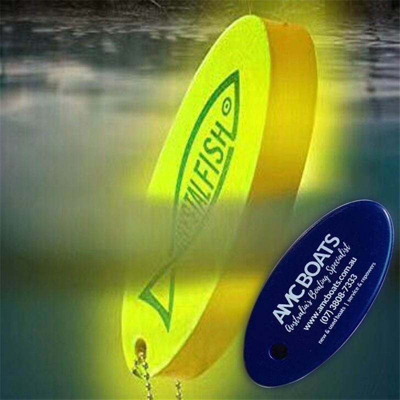 Floating Keychain Bubble Yellow Floatable Key Chain Fluorescent Boat Sailing Key Ring Surf Fishing
