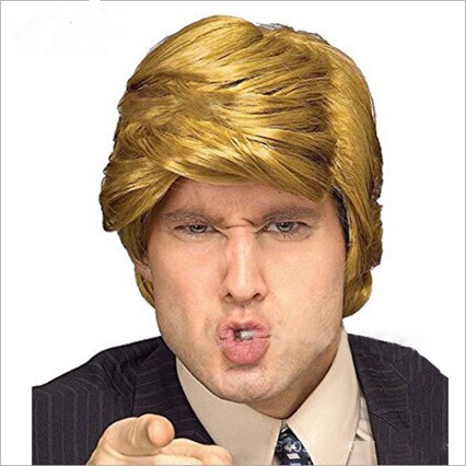 Cross-Border European and American Cosplay Wig Hip-Hop Punk Rock Golden Men's Hair