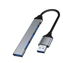 黑线Type-c扩展USB3.0速度typec集线器HUB分线器一拖四USB拓展坞