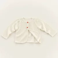 Новый вязаный кардиган для девочек "Silk Cotton", детский осенний тонкий свитер, маленькое пальто, детский топ с длинным рукавом