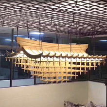 新中式禅意房子灯创意茶室灯售楼部沙盘灯会所大堂艺术吊灯制作
