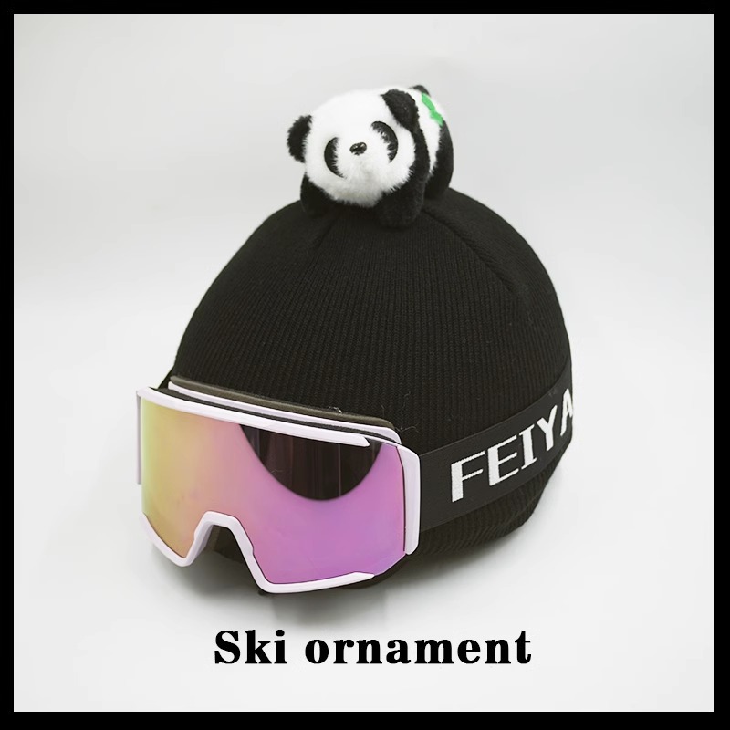 Gray Kuromi Winter Warm Hat Handmade Ski Helmet Cover