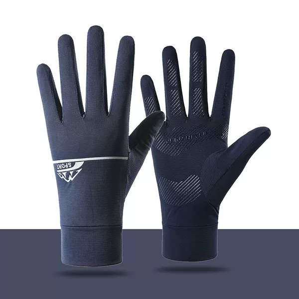 Ice Silk Breathable Cool Sports Bicycle Riding Sun Protection UV Protection Men's and Women's Outdoor Full Finger Non-slip High Elastic