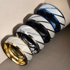 不鏽鋼戒指男款嘻哈鈦鋼ins歐美跨境簡約復古戒子wish不掉色小眾