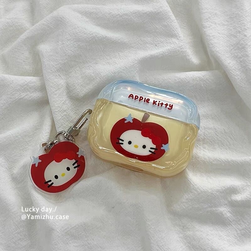 Cute Apple Headset Cat Headphone Cover Apple Suitable for Airpodspro Anti-Fall Airpods3/4 Headphone Case