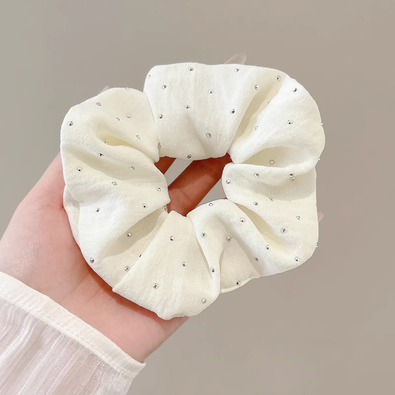 Lazo para el cabello de intestino grueso de encaje de alta calidad de Corea del Sur, flor para la cabeza duradera de todo fósforo, banda de goma de alta elasticidad, bufanda cuadrada, cuerda para el cabello