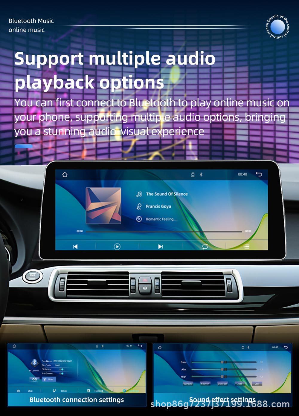 Suitable for Bmw Gt F07 12.3inch Car Navigation Central Control Android Car System Mobile Phone Interconnection Gps Navigator