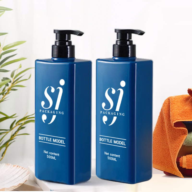 500ml塑料瓶PET 300ml洗发水瓶子750ml沐浴露瓶1000ml长方体瓶