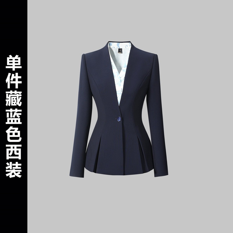 西装套装女秋季职业气质时尚酒店前台工装金店售楼部美容院工作服|undefined
