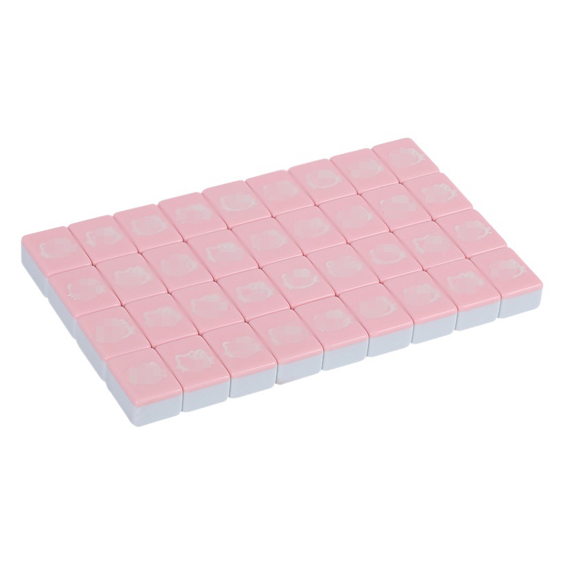 Mahjong Manufacturer Pink Cute Cartoon Dormitory Travel Mahjong Home Mini Mahjong Portable Hand Rub Mahjong