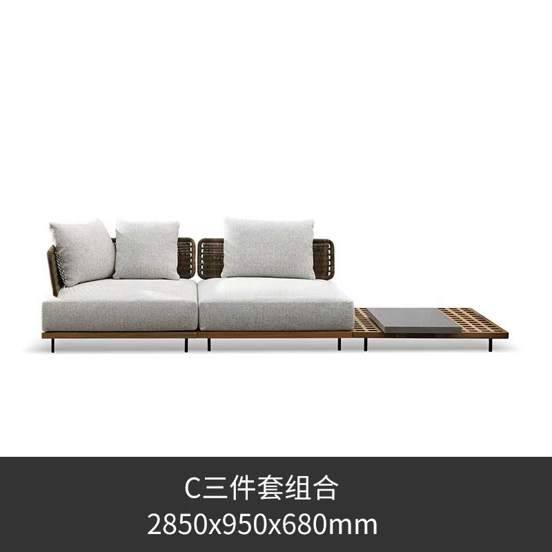 Juego de tres piezas modelo C (sin mármol)