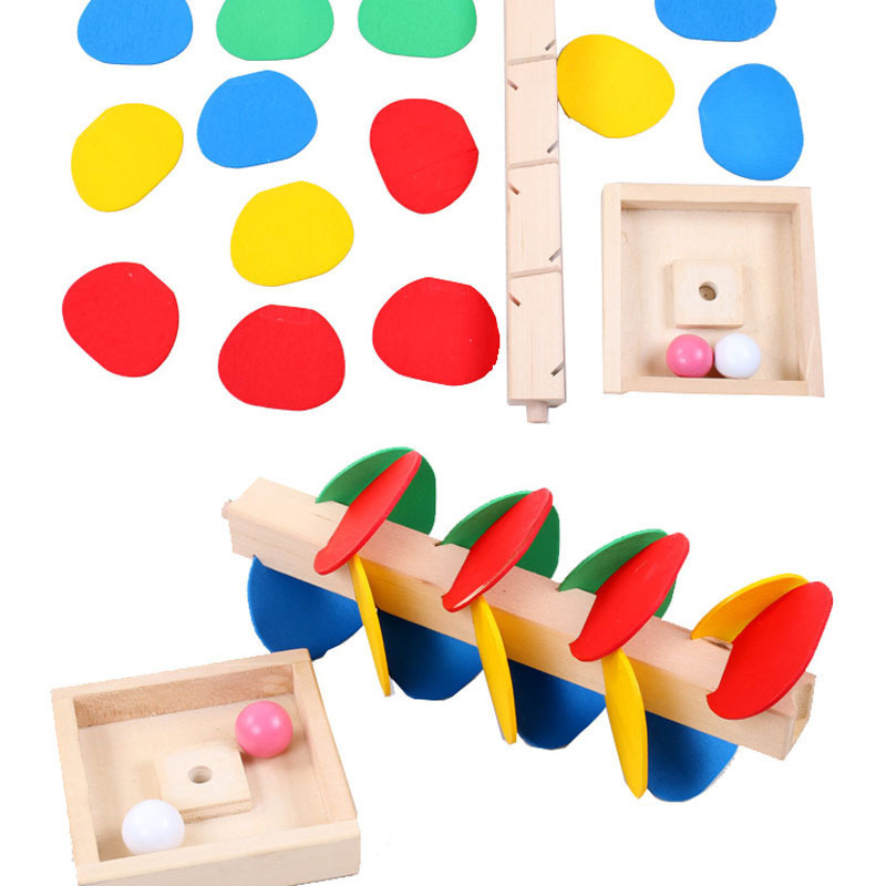 Weiweihu hojas de madera, bolas, rompecabezas divertidos para niños, ensamblar bloques de construcción, entrenamiento de concentración para bebés, juguetes educativos