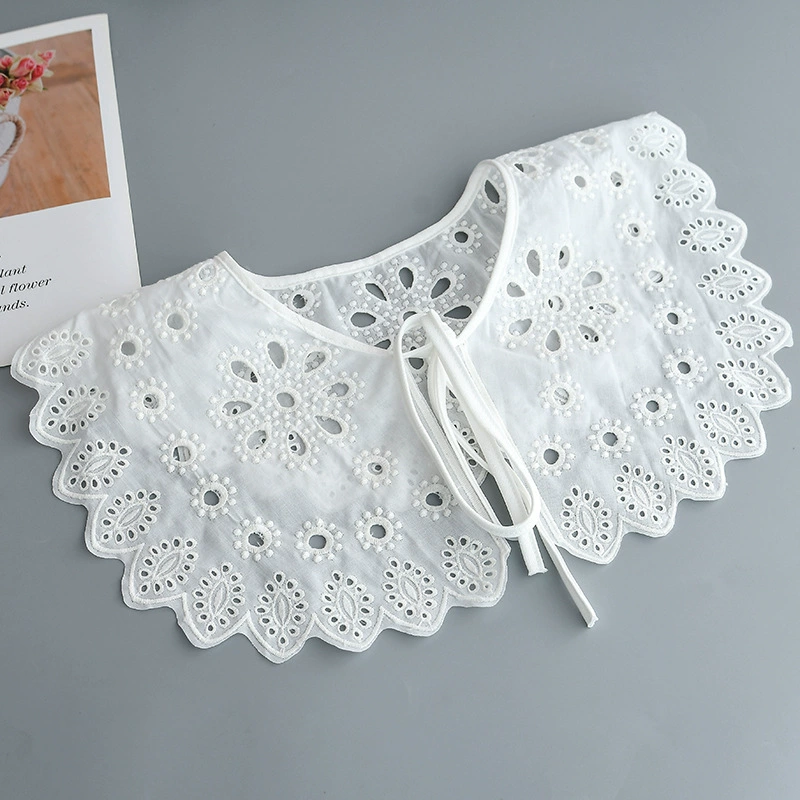 Детская весенне-летняя новая полая Вышитая Шаль-ремешок с искусственным воротником на шнуровке, летняя одежда с искусственным воротником