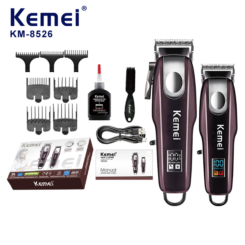 Kemei Kemei profesional cortapelos eléctricos cortapelos eléctricos con pantalla digital inteligente cortapelos eléctricos de alta potencia