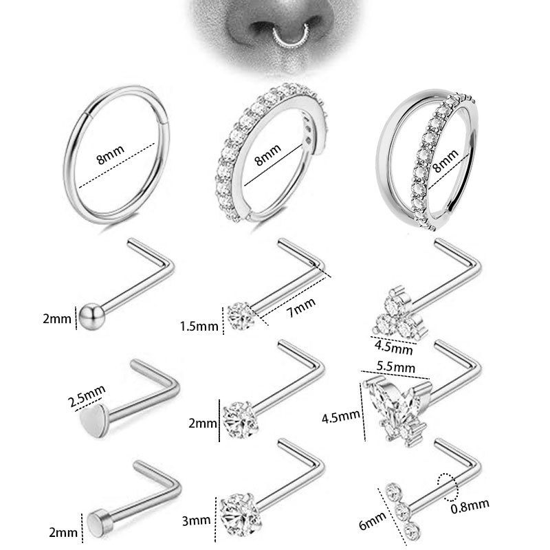 16G labret stud size and finish detail