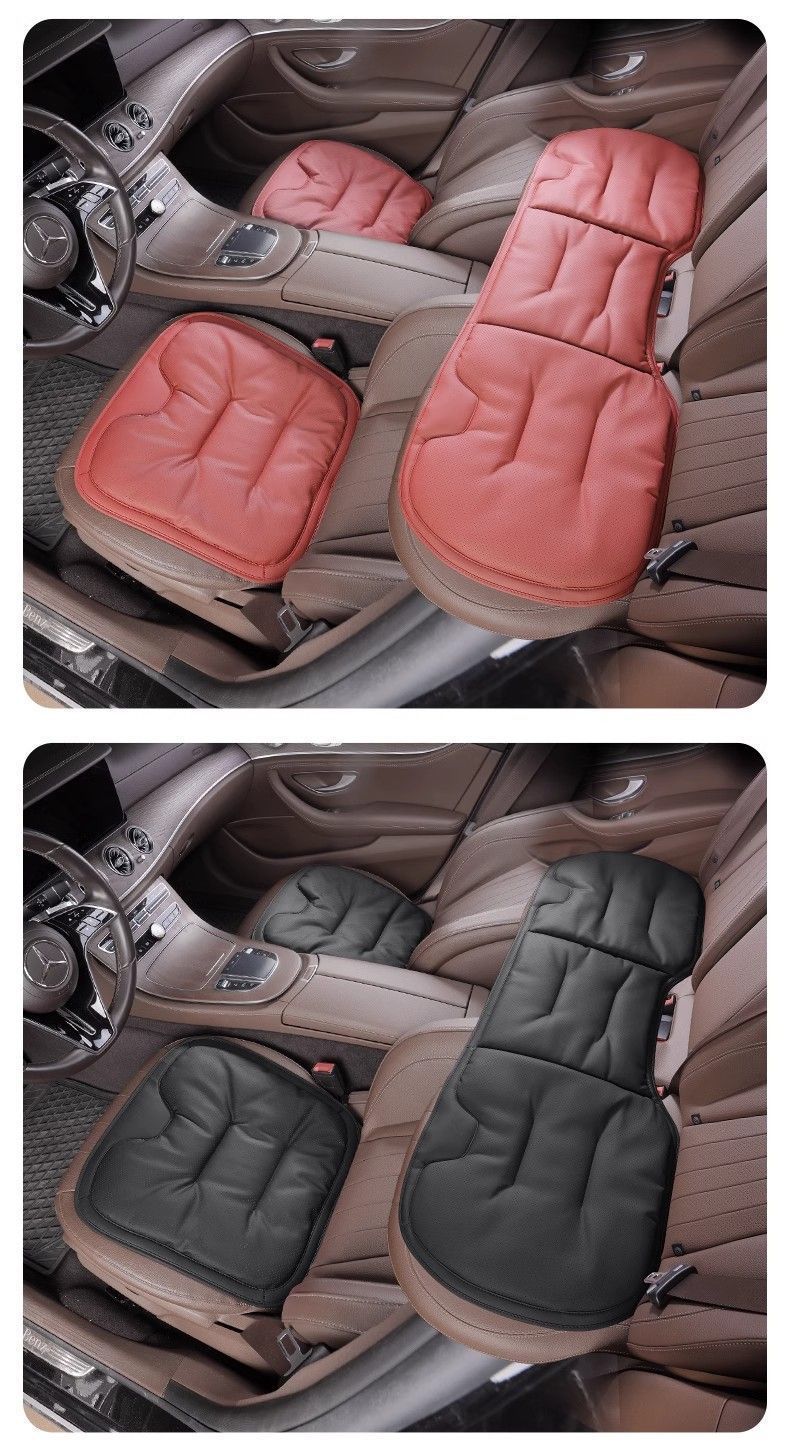 High-end Nappa leather car seat cushion, universal for all seasons, single-piece ventilated breathable seat protector, summer cooling pad