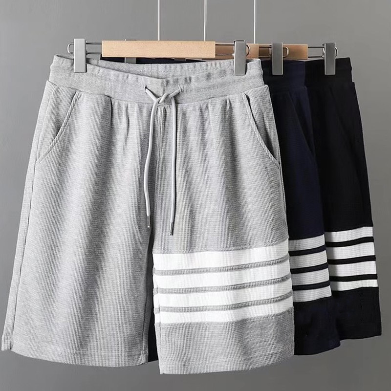 2025 Summer New Versatile Trendy Casual Lazy Style Mature Sports Four-Stripe Color-Block Shorts for Men 2025 Summer New Versatile Trendy Casual Lazy Style Mature Sports Four-Stripe Color-Block Shorts for Men