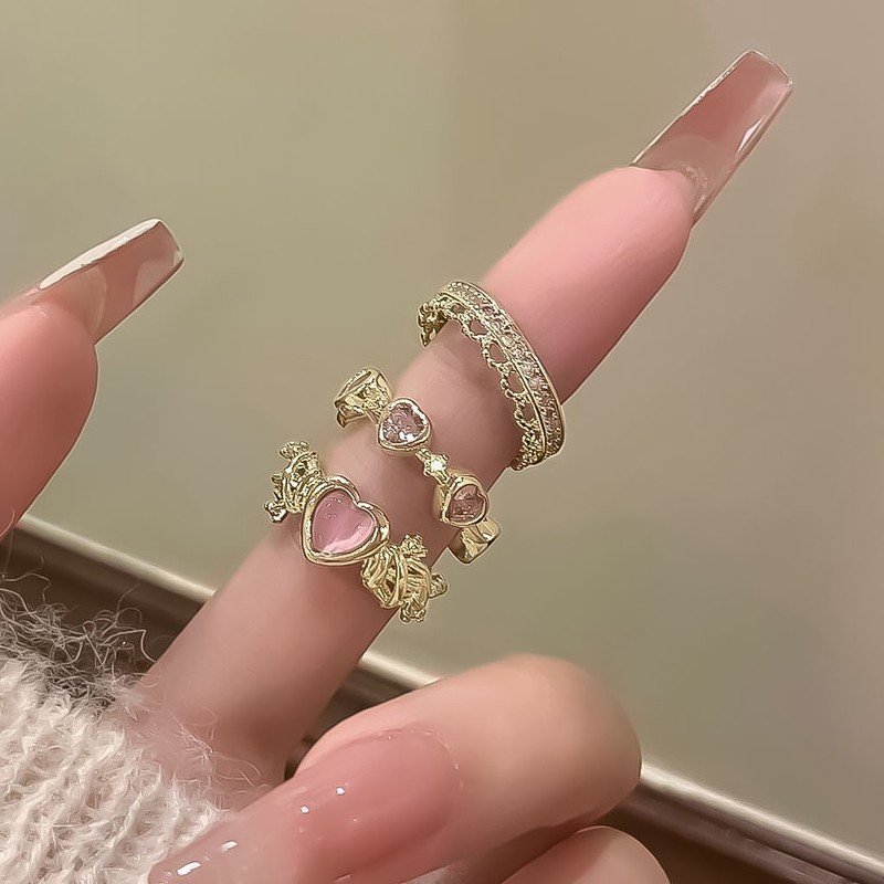 欧米の越境した新型の創意シンプルでファッション的な気質の女性のアクセサリーのカードの八卦の蝶の指輪の9セット|undefined