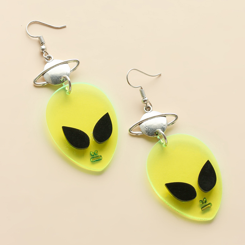 Acrylic Transparent Alien Earrings Wholesale Jewelry Nihaojewelry display picture 3