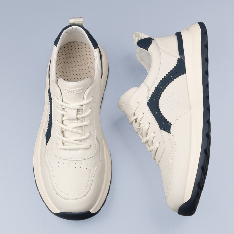 Cabeza de piel de vaca otoño y invierno nuevos zapatos de hombre Gump zapatos ultraligeros zapatos casuales de cuero transpirables zapatos deportivos de hombre zapatos de hombre