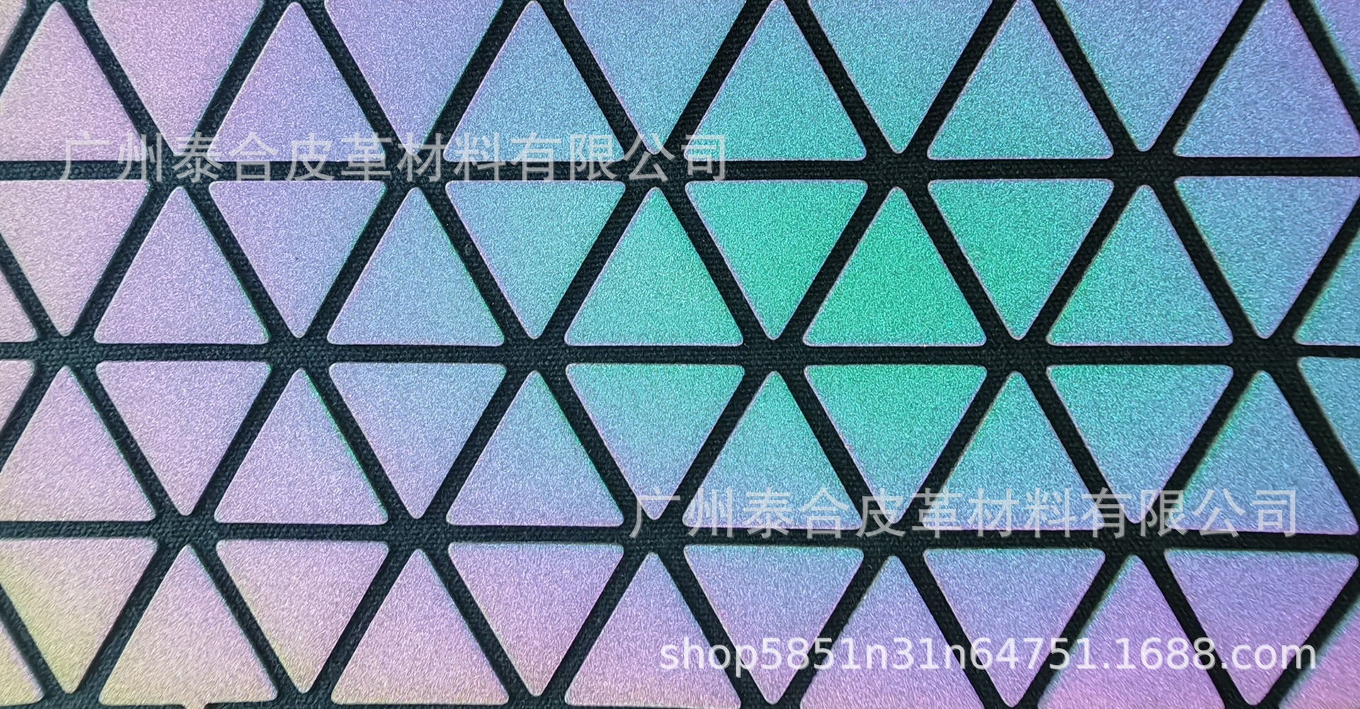 Mochila reflectante empalme pu cuero triangulo sastring House Sanisheng geométrico rombo cuero colorido cuero artificial