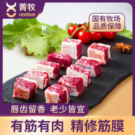 菁牧牛肉代加工原切牛肋条烧烤新鲜去骨肋排肉牛肋排肉代发批发