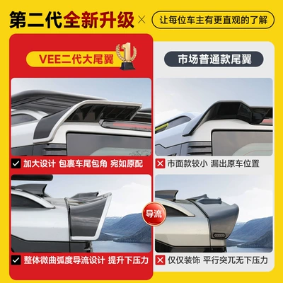 Fixed wind wing: Modified Roof Spoiler, No Drilling