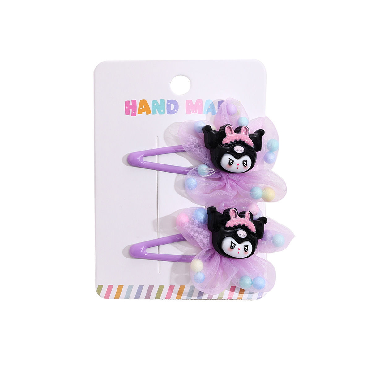 Niños lindo Kuromi horquilla tocado niña bebé flequillo clip lateral horquilla clip clip de dibujos animados niña accesorio para el cabello