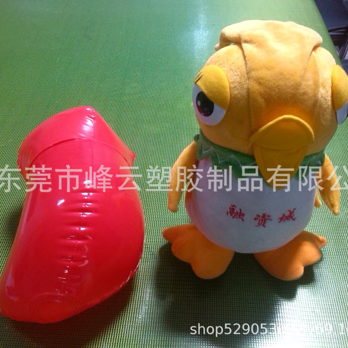 卡通动物儿童抱枕充气球PVC吹气抱枕球形充气玩具毛绒动物公仔