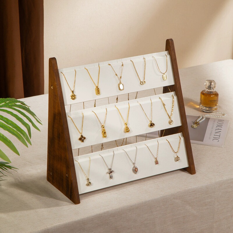 Jewelry Display Rack Necklace High-End Pendant Wooden Hanging Rack Ring Storage Rack Hand Jewelry Display Vertical Jewelry Rack Jewelry Display Rack Necklace High-End Pendant Wooden Hanging Rack Ring Storage Rack Hand Jewelry Display Vertical Jewelry Rack