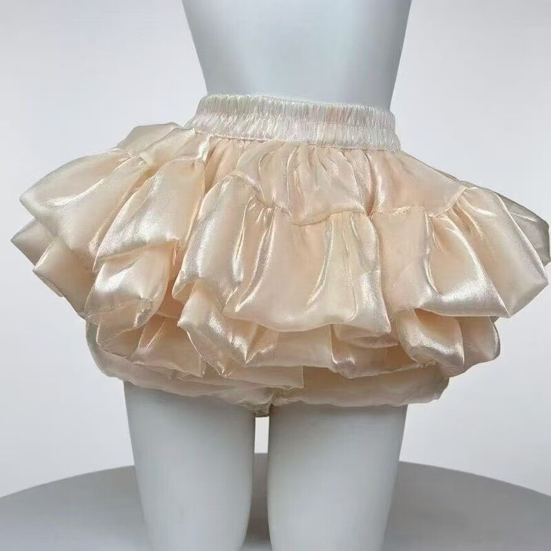 Sweet and Slimming High-Waisted Puffy Skirt with Three-Dimensional Cake Design for Petite Figures, White Lolita Style, Popular Sweetheart Ballet Short Skirt