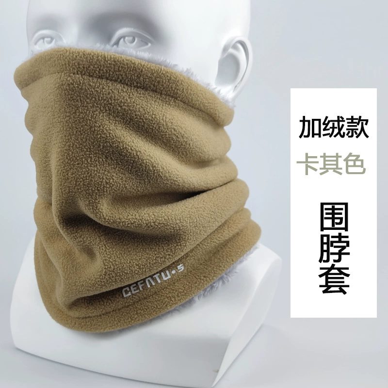 Fleece hat and scarf set (DEFATU.S), windproof and plush‑lined, unisex