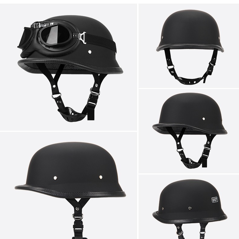 Casco de motocicleta Casco Retro de motocicleta Ciclismo Harley Mirror Casco de bicicleta eléctrica Half Casco Casco de bicicleta de montaña Casco