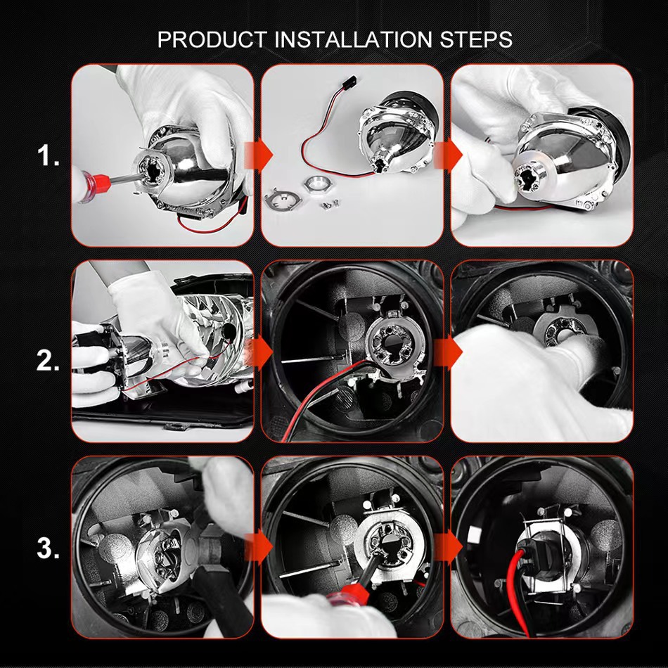Cross-border explosions 2.5 inch Visteon HID dual-light lens suit H1 xenon lamp car LED headlight lamp